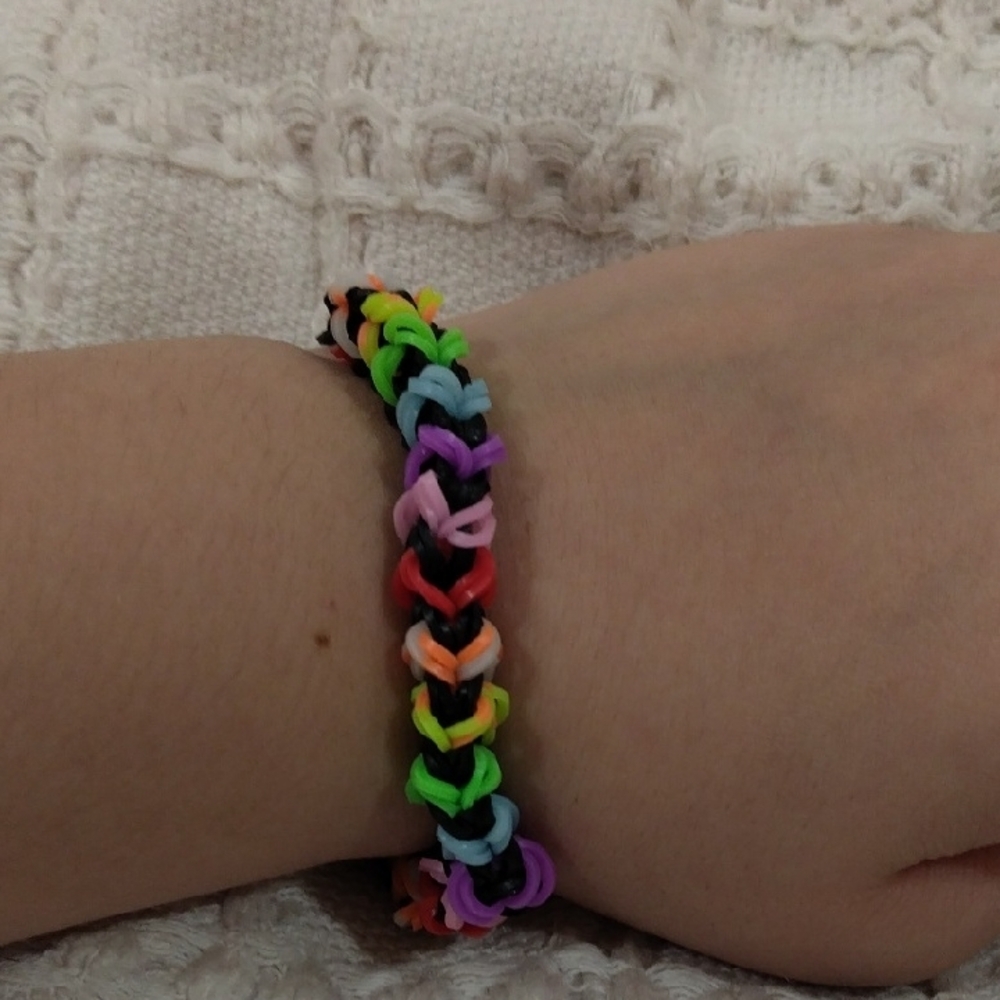 Colorful Rainbow Loom Bracelet